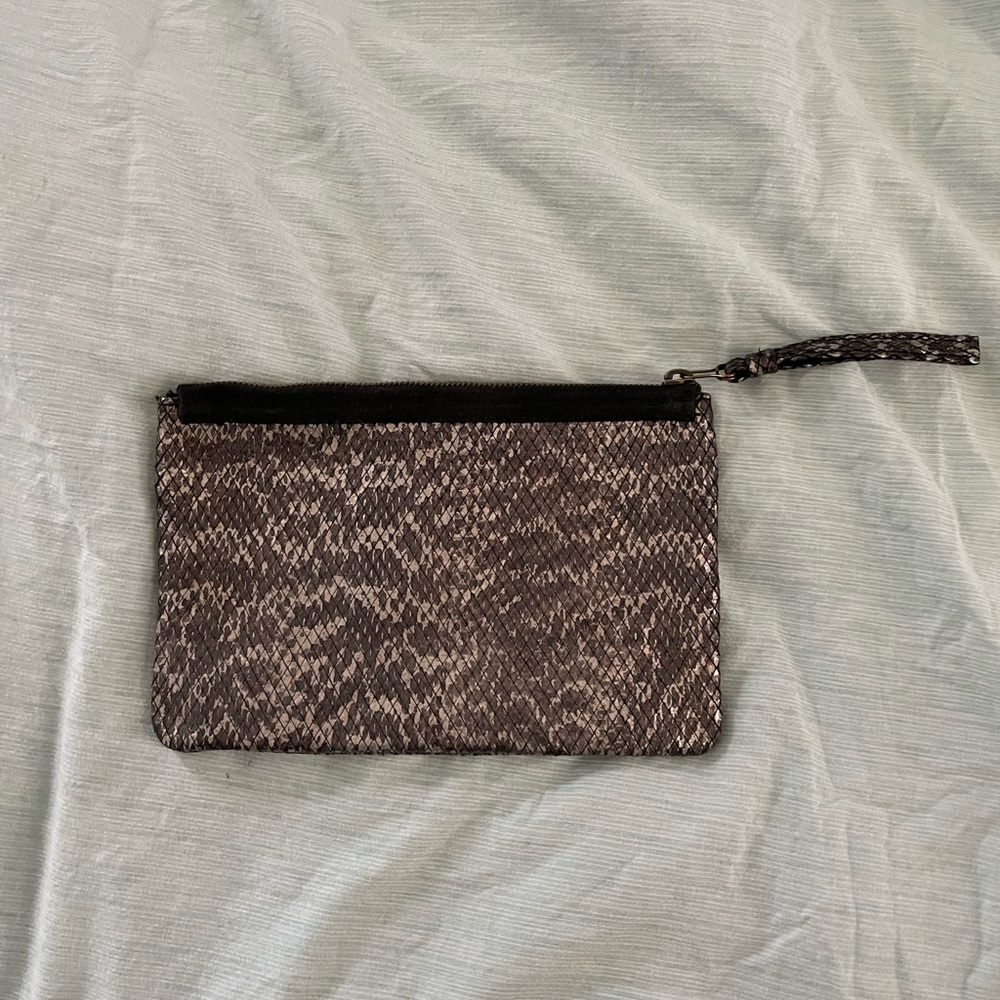 Lanvin Snake Print Wristlet Clutch